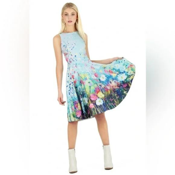 Blackmilk Dresses & Skirts - Blackmilk dreaming in watercolours midi dress
